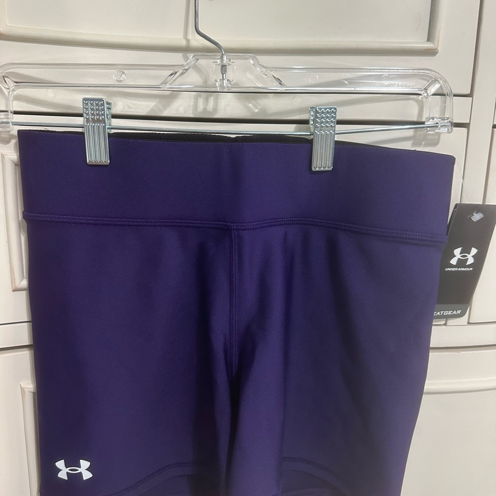 Under Armour Purple Athletic Shorts with Elastic Waistband